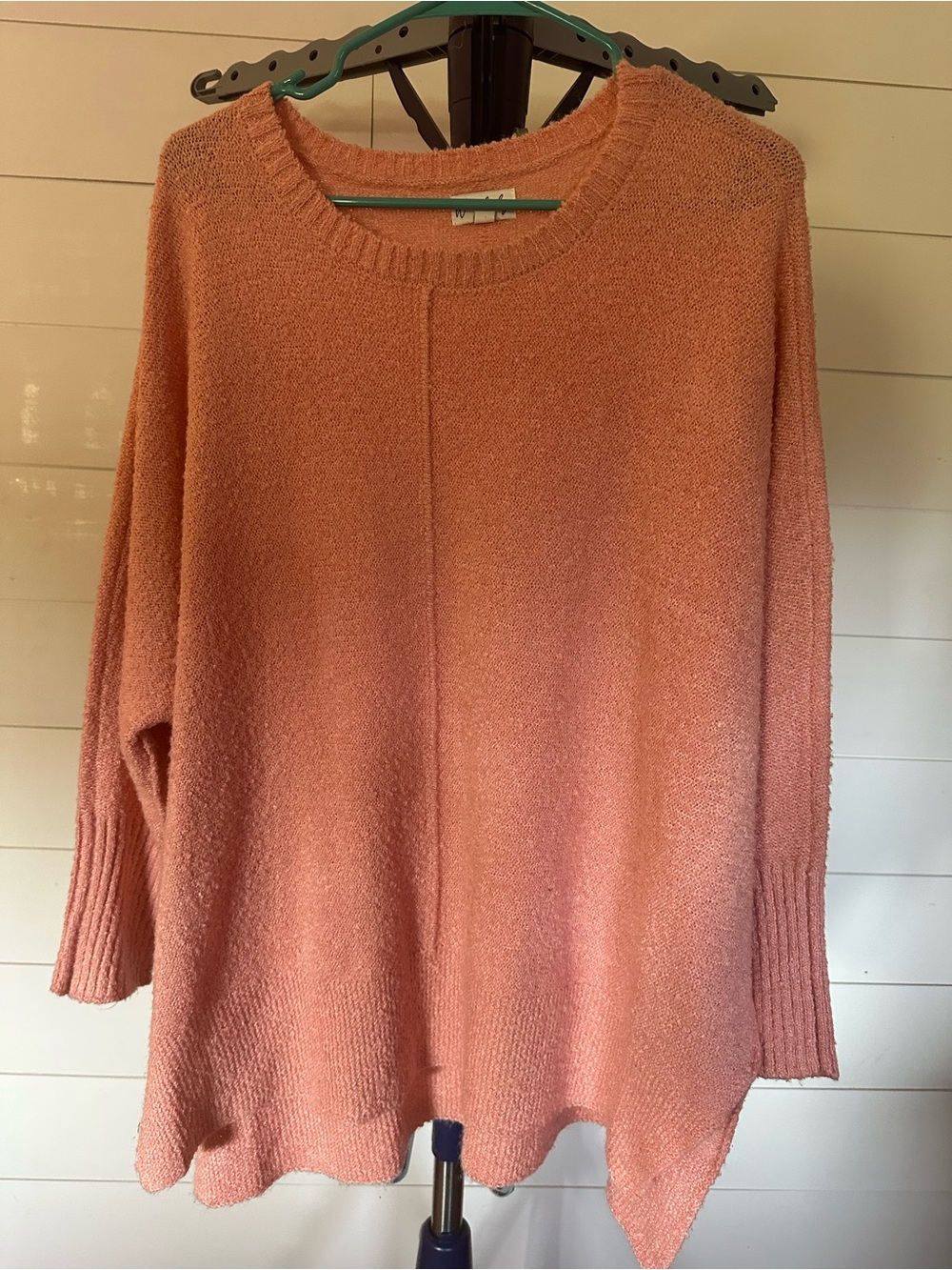 #34 Women's Oversized Peach Crewneck Sweater